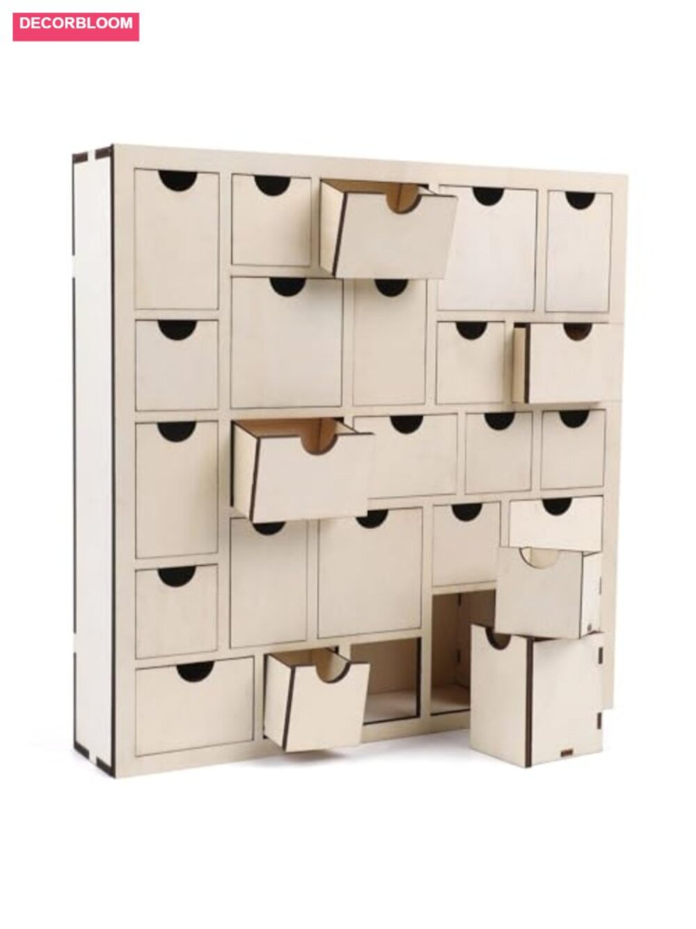 Christmas Wooden Advent Calendar 25 Drawers Countdown DIY Craft Holiday Decor